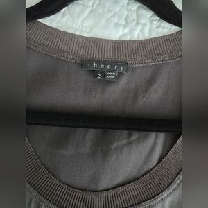 Theory Dark Gray Silk Sleeveless Top/Dress